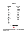 Allegro Industries 9509-01 User`s manual