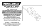 Black & Decker LHT2436 Instruction manual