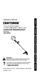 Craftsman 358.798560 Operator`s manual