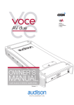 Audison VOCE AV 5.1k Owner`s manual