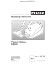 Miele S 2121 Operating instructions