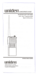 Uniden SUNDOWNER UH-057 Specifications