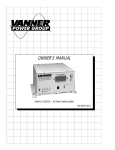 Vanner 20-1000TUL Owner`s manual