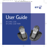 BT LYRIC 1100, LYRIC 1100 TWIN User guide