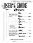 Maytag MAV7200 Installation manual