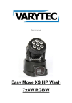 Varytec Easy Move XS HP Wash User manual