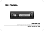 Milennia MIL-MR380 Installation guide