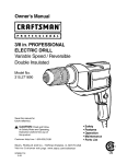 Craftsman 315.271690 Owner`s manual