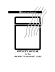 Seymour Duncan Convertible 2000 Owner`s manual