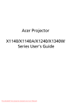 Acer P1341W User`s guide