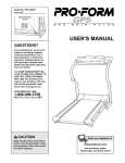 ProForm PFTL59291 User`s manual