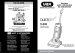 Vax V-046 Instruction manual
