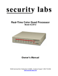 Security Labs SLX912 Owner`s manual