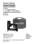 Craftsman 351.181740 Operator`s manual
