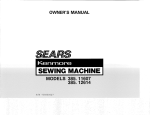 Sears 385. 11607 Owner`s manual
