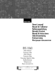 Rotel RVE-1060 Owner`s manual