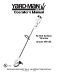 Yard-Man YM155 Operator`s manual