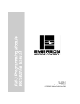 Emerson FM-3 Installation manual