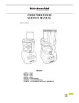 Boss Food Processor Service manual