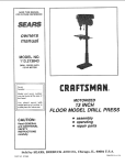 Craftsman 113.213843 Owner`s manual