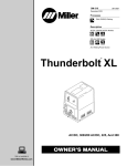 Miller Thunderbolt 225 Owner`s manual