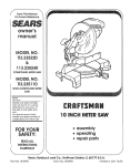 Craftsman 113.235110 Owner`s manual