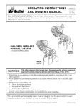 Mr. Heater MH15T Operating instructions