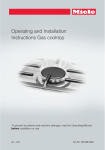 Miele Gas cooktop Operating instructions
