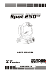 Robe Image Spot 250 AT Specifications