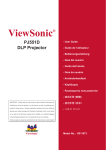 ViewSonic PJ557D - XGA DLP Projector User guide