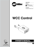 Miller WCC Control Owner`s manual