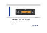 VDO CD 7326U-OR Owner`s manual