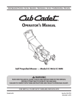 Cub Cadet CC98 Operator`s manual