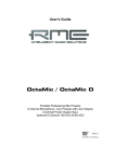 RME Audio OctaMic II User`s guide