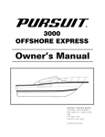 PURSUIT 3000 OFFSHORE EXPRESS Owner`s manual