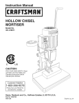 Craftsman 351.219071 Operating instructions