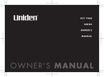 Uniden DCT 7488 SERIES Owner`s manual