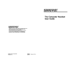 Shure TC1 User guide