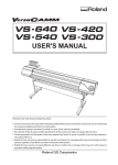 Roland VS-640i User`s manual