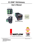 Watlow Electric RUI/Gateway User`s manual