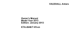 Vauxhall Antara Owner`s manual
