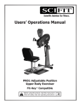 SCIFIT PRO1 Operating instructions