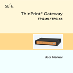 SEH TPG-65 User manual