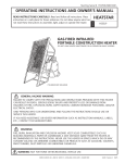 Mr. Heater HS35LP Operating instructions