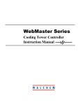 Walchem WebMaster Instruction manual