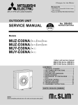 Mitsubishi Mr.Slim MSZ-D30NA Service manual