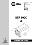 Miller STR 500 Owner`s manual