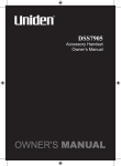 Uniden DSS7905 Owner`s manual