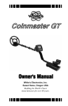 Whites Coinmaster GT Owner`s manual