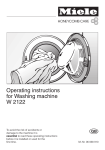Miele W 2122 Operating instructions